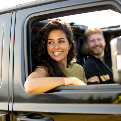 People in car
